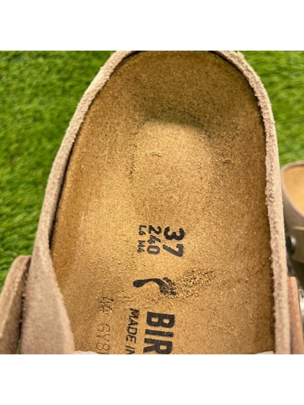 Birkenstock Lutry Premium Suede Womens Size 6 Gray Taupe Slip On Clog Sandals - Picture 8 of 10